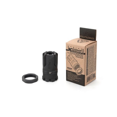 X-Comp Element C är en effektiv muzzle brake för CZ Scorpion EVO 9mm, minskar rekyl och passar flera kaliber med enkel installation och SI OPPRESSOR-kompatibilitet.