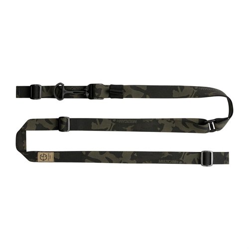 Edgar Sherman Design Sling är en lätt, anpassningsbar tvåpunktsrem med snabbjustering och elastisk regulator, perfekt för alla vapensystem.