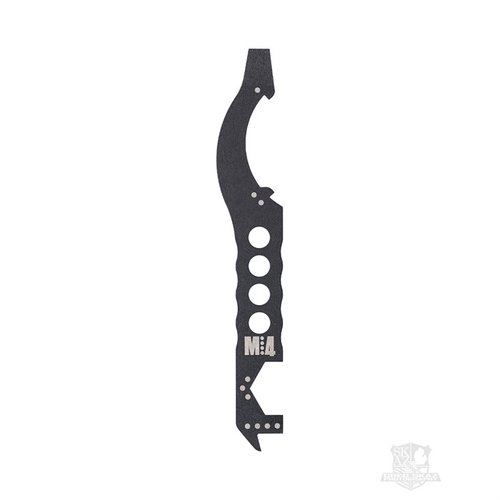 MultiTasker M:4 Tool är en kompakt multi-tool med fyra funktioner för AR-15/M4, perfekt för underhåll och justeringar utan att påverka vapnets profil.