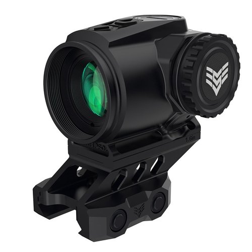 Swampfox Raider 1x20 micro prism erbjuder snabb sikte med CQB-retikel, robust zinc alloy-konstruktion, och lång batteritid perfekt för hemförsvar.
