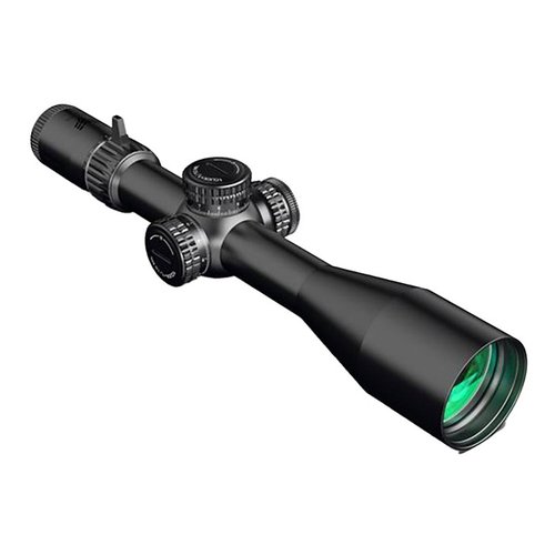 Warhawk 3-15x50 FFP har kristallklart glas, robust konstruktion, 34mm rör för justering, och nattvisionskompatibel retikelbelysning.