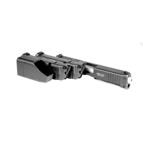 Konvertera din Glock 17/22 Gen 5 till 22LR med detta kit, perfekt för träning och lärande, inkluderar två 10-runds magasin och en praktisk väska.