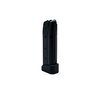 S15 9MM Luger magasin för Glock 43X/48 har 15 skotts kapacitet i samma längd som OEM 10 skotts magasin, med ökad hållbarhet och korrosionsmotstånd.