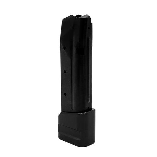 S15 9MM LUGER magasin för Glock 43X/48 med 15 skott kapacitet, samma längd som OEM, tillverkat i stål för ökad hållbarhet och pålitlighet.