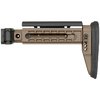 AK ALPHA Series Folding Stock erbjuder justerbart kindstöd, robust vikmekanism och 3 QD slingfästen, perfekt för både gevär och armbröst.