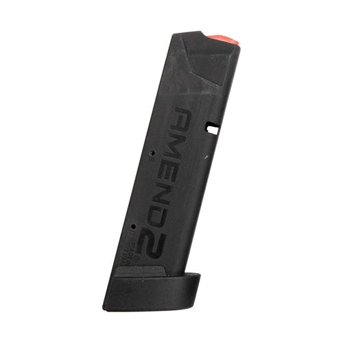 Amend2® A2-320 magasin för Sig Sauer P320, tillverkat av hållbar polymer, med 17 skott kapacitet och unik basplatta för ökad styrka och pålitlighet.