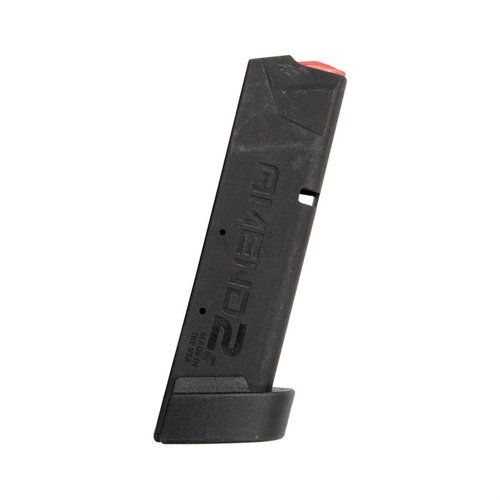 Amend2® A2-320 magasin för Sig Sauer P320, tillverkat av hållbar polymer, erbjuder 15 rundor, är lätt och pålitlig med en unik basplatta. Made in the U.S.A.