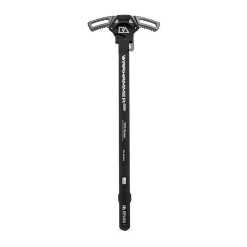 AR 308 WARHAMMER MOD2 är en ambidextrous charging handle i 7075 aluminium som minskar gasblowback och ger snabbare laddning, perfekt för stora handskar.