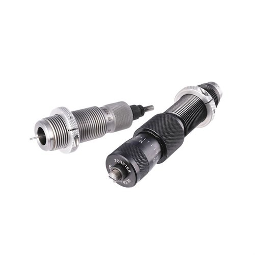 Forster Full Length Die-set med Ultra Micrometer Seater och E-Z Out Expander för exakt och koncentrisk hylsbehandling, perfekt för finjustering av kuldjup.