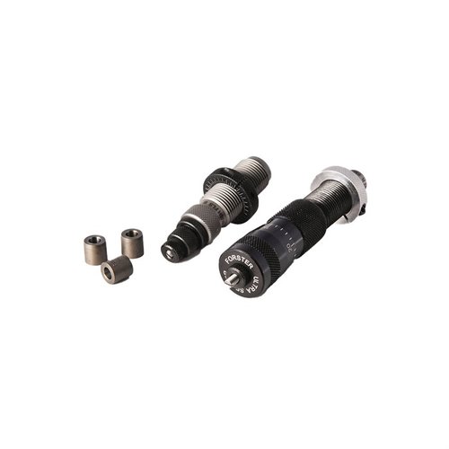 Detta set inkluderar en Full-Length Bushing Die och en Bench Rest® Ultra Micrometer Seater Die, tillverkad med högsta kvalitet och levereras i en Deluxe Die Box.