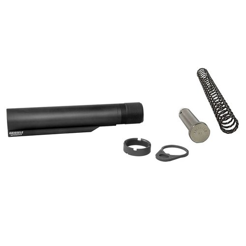 Geissele Premium Mil-Spec Buffer Tube i 7075-T6 Aluminium med 6 lägen och Super 42 fjäder för ökad pålitlighet och minskad ljudnivå. Perfekt för din AR-15.