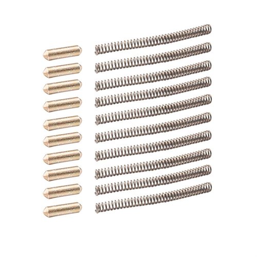 LUTH-AR AR-15 Takedown Pin Detent med fjädrar (10-pack) erbjuder pålitlig prestanda och hållbarhet för din AR-15, perfekt för uppgraderingar och reparationer.