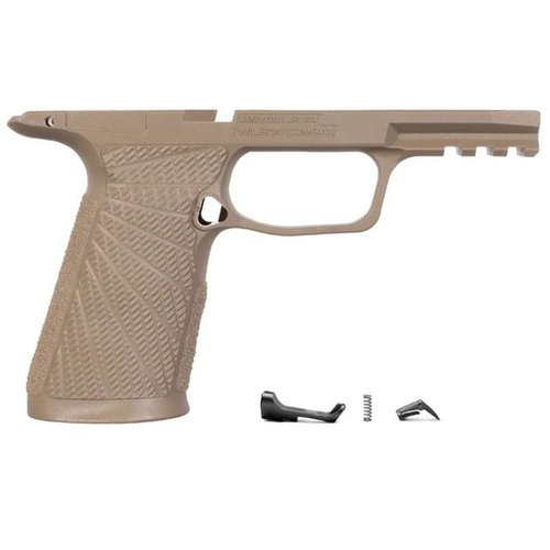 Uppgradera din SIG-SAUER P365 XMacro med Wilson Combat gripmodul för bättre grepp, recoil-kontroll och ergonomi. Finns i svart, grått, grönt och tan.