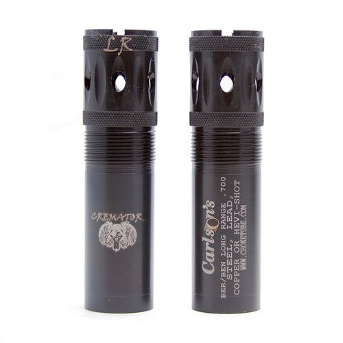 Carlsons Cremator® Choke Tubes med Triple Shot Technology (TST) ger en gradvis övergång, minskar pelletdeformation och ger tätare mönster för effektiv jakt på vattenfåglar.
