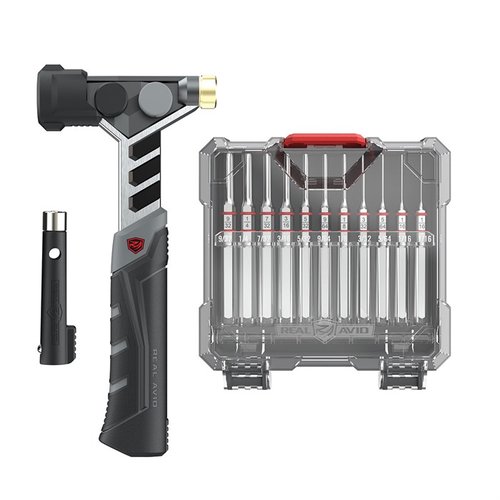 Real Avid Master Hammer & Accu-Punch Standard Pin Punch Set erbjuder högkvalitativa verktyg för noggrann montering och underhåll av skjutvapen.