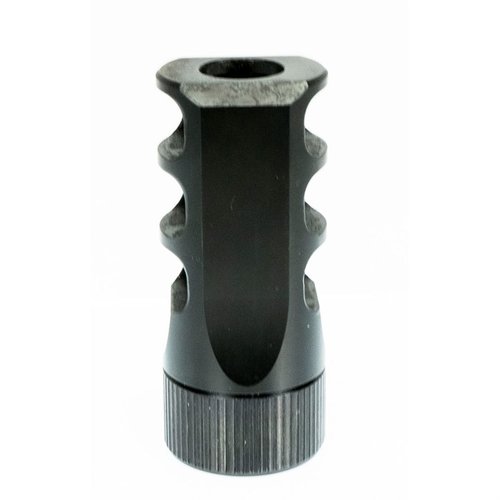 MUZZLOK® 3-port muzzle brake från Faxon minskar rekyl effektivt, är lätt att installera utan crush washer och kan justeras enkelt för perfekt timing.