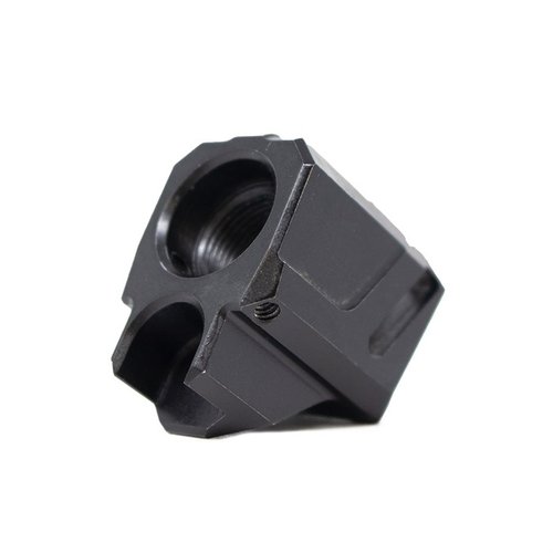 Förbättra din precision med Faxon Firearms EXOS-524 Pistol Compensator, kompatibel med S&W M&P Shield, som minskar rekyl och förbättrar konsekvens.