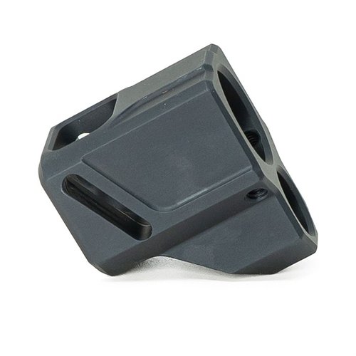 Faxon EXOS-514 pistol compensator för S&W M&P 1.0 minskar rekyl och muzzlekontroll med unika vinklade portar för bättre precision och pålitlighet.