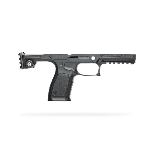 BRAVO-chassit för SIG Sauer P320 erbjuder lättviktig och hållbar design, förbättrad ergonomi, ambidextrous slide racking och kompatibilitet med olika P320-magasiner.