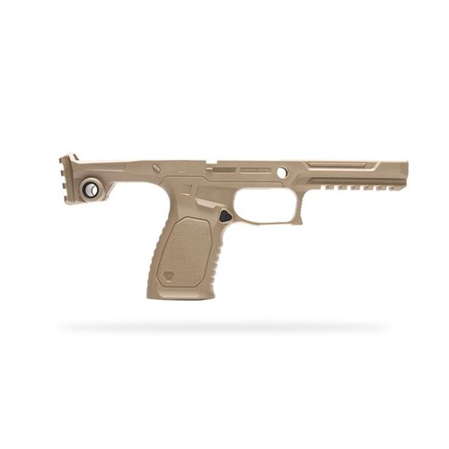 BRAVO Chassit för SIG Sauer P320 erbjuder lättviktig Polymer Extreme™, förbättrad ergonomi, integrerad gaspedal och ambidextrös design för snabbare skott.