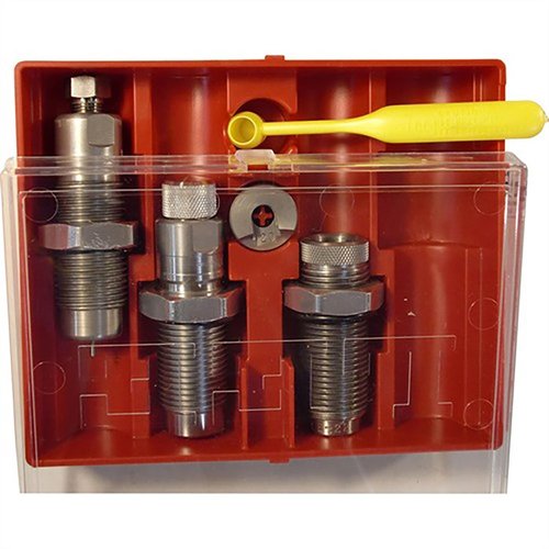 LEE PRECISION PACESETTER 3-DIE SET för 6MM ARC inkluderar Full Length Sizing Die, Bullet Seating Die och Factory Crimp Die för exakt ammunitionstillverkning.