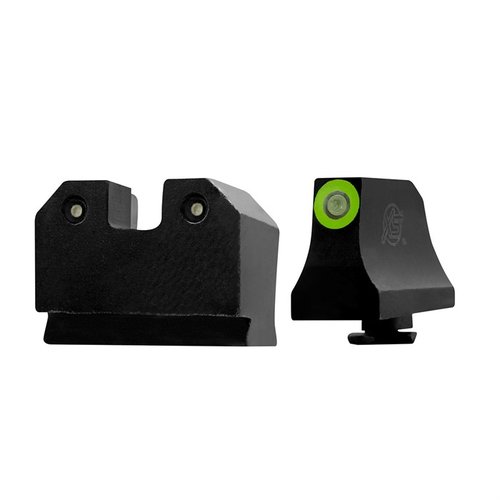 R3D Night Sights för Glock 43X & 48 erbjuder en ljusstark 3-dot tritiumdesign med Ember Glow Dot-teknik för optimal synlighet i både ljusa och mörka förhållanden.