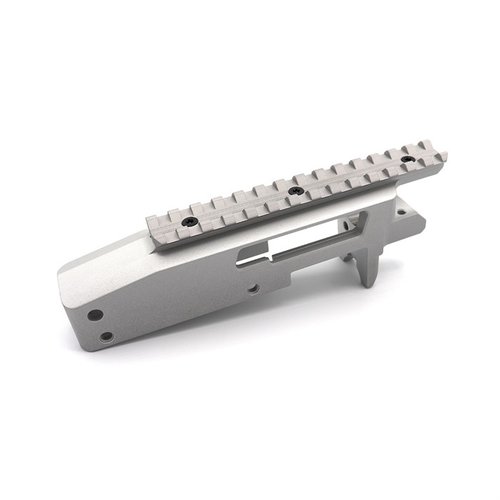 KIDD .22LR Classic Receiver är en slitpassande eftermarknadsreceiver i hållbar anodiserad aluminium med bakre rengöringshål och utbytbar scope base för anpassning.