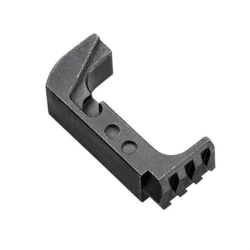 Tyrant Designs Glock 43x/48 Extended Magazine Release i CNC-bearbetad aluminium, ger snabb och enkel magasinutmatning med perfekt passform och textur.
