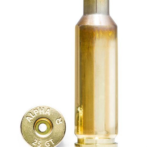 25 GT RIFLE BRASS erbjuder lägre rekyl än 6.5 Creedmoor och bättre ballistik än 6mm GT, med lång livslängd på tändhål och högkvalitativ konstruktion.