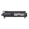 M4E1 Threaded Upper Receiver i FDE, tillverkad av 7075-T6 aluminium, med förbättrad design, kompatibel med AR15 delar och inkluderar portdörr och framassist.
