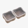 DAKA Bins 2-pack erbjuder transparenta lock för enkel identifiering, säker förvaring av smådelar och passar perfekt i DAKA GRID Organizer.