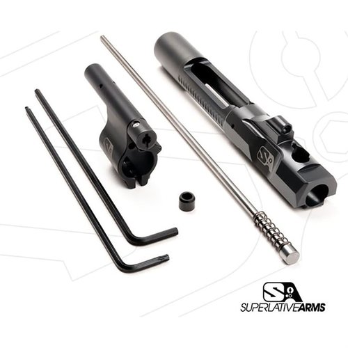 Superlative Arms AR-15 justerbart gas piston system erbjuder renare drift, mindre rekyl och längre livslängd på komponenter genom sin unika Bleed Off®-teknik.