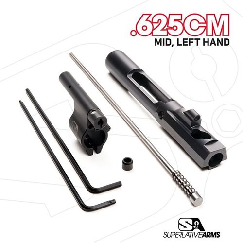 Superlative Arms justerbara gaspistonsystem för AR-15 minskar slitage, ger lägre rekyl och renare drift genom att reglera gasflödet effektivt.