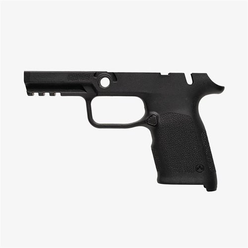 Magpul EHG SG9 greppram för SIG P320 med manuell säkerhet, ergonomisk design, fläktad magasinbrunn, Picatinny rail och reversibel magasinutlösare.
