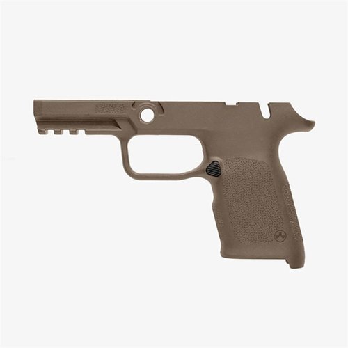 EHG SG9 greppram för SIG P320 med manuell säkerhet, ergonomisk design, flarad magasinbrunn, Picatinny rail och inkluderad Magpul magasinrelease.