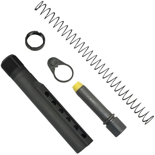 K-SPEC AR-15 PCC Carbine Buffer Tube Kit erbjuder överlägsen rekylhantering och minimerar mynningens uppstigning med en innovativ system för kompression.