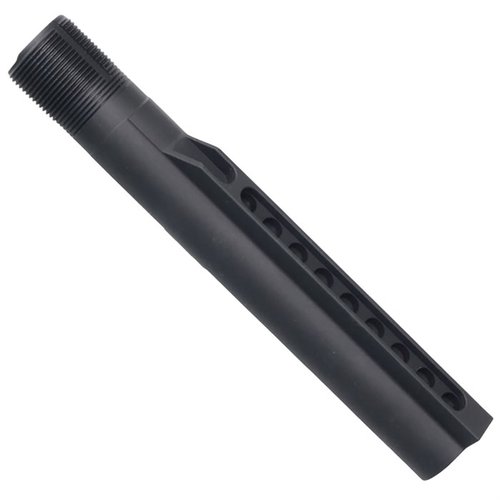 KAK Industry A5-buffer tube erbjuder 9 justerbara positioner för perfekt längd och är kompatibel med alla AR-mil-spec lowers, tillverkad för livslång pålitlighet.