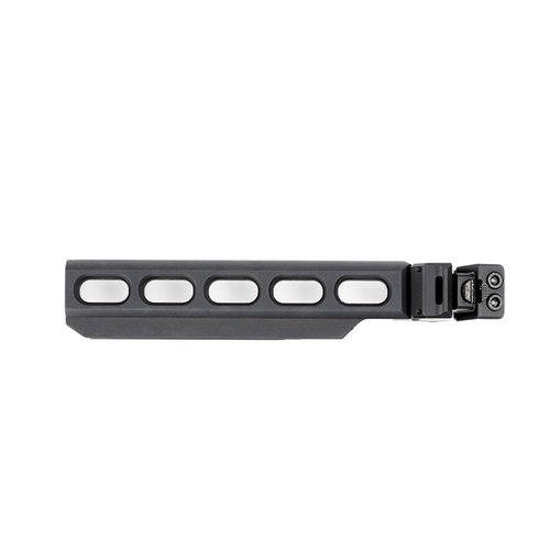 B.R.E. är en lätt och justerbar bufferless receiver extension som passar mil-spec AR-15, med en avtagbar vikbar Picatinny-adapter för ökad flexibilitet.