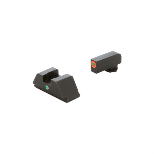 AMERIGLO® i-Dot tritium siktset för Glock® 42, 43, 43X, 48 erbjuder snabb vertikal siktejustering med en dot-over-dot design för alla skjutare.
