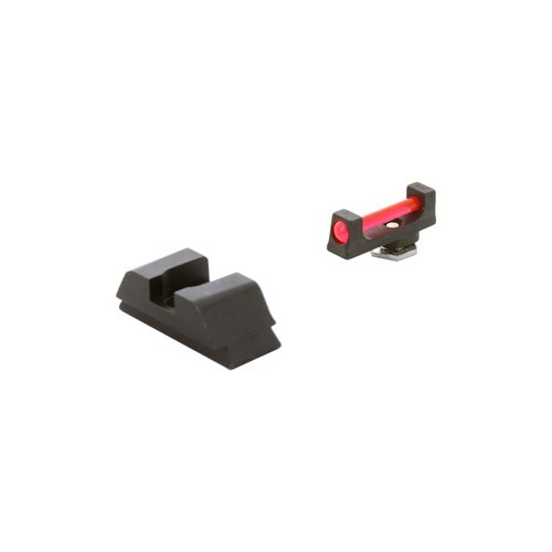 AMERIGLO RANGE FIBER OPTIC SIGHT SET erbjuder snabbhet och precision för Glock 42, 43, 43X och 48 med robust design och röd fiberoptik.