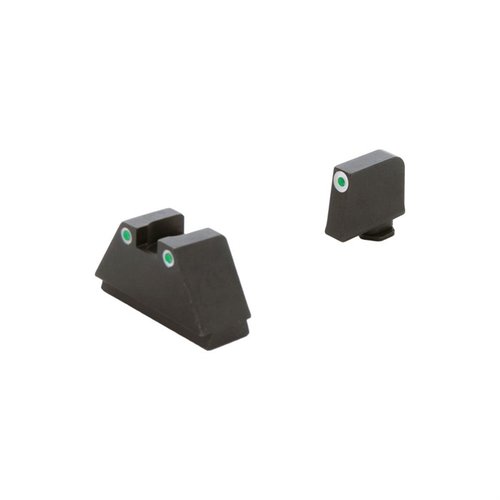 AMERIGLO® 3XL Tritium-sikten erbjuder en exakt co-witness bild för rödpunktoptik på Glock Gen4/5 MOS, med pålitliga backup-sikten.
