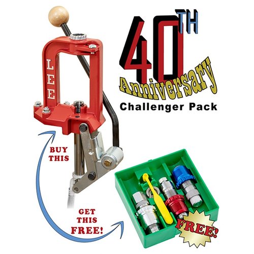 Fira 40 år med Challenger III Press, ergonomisk design, snabb diebyte med Breech Lock, och en gratis 3-die set för .223 Rem. Perfekt för nybörjare och proffs!