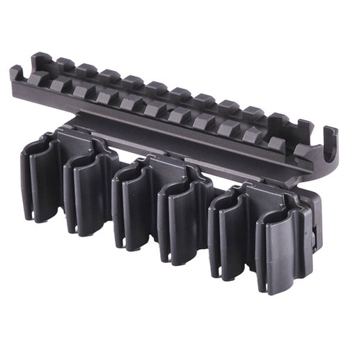 OPTIC RAIL SHELL HOLDER för Smith & Wesson 1854 möjliggör enkel montering av optik och ammunition, med plats för upp till 6 patroner och bevarar vapnets klassiska utseende.
