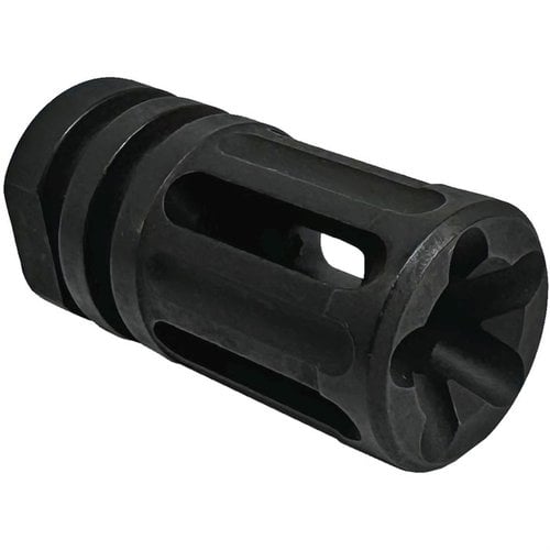 PentaComp 5.56 NATO muzzle device kombinerar stil och prestanda med sin delade funktion som flash hider och compensator, perfekt för AR-15.