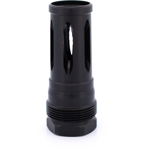 R2 FLASH HIDER erbjuder en svart nitridefinish för en tätare försegling, kompatibel med Plan B-montage och Atlas-system för optimal prestanda.