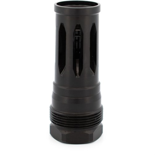 R2C Flash Hider erbjuder en svart nitride-finish för bättre tätning, är kompatibel med Plan B och Atlas, och inkluderar shims för enkel installation.