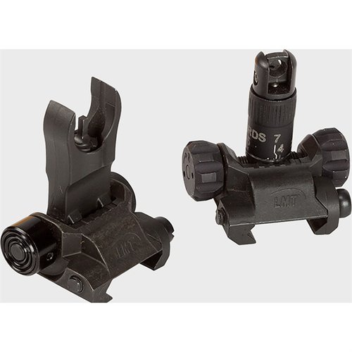 AR-15 IMPERIAL BUIS KIT erbjuder robusta fram- och baksikten för 5.56 kaliber, designade för alla förhållanden med säkerhetsfunktioner och justerbarhet upp till 700 yards.