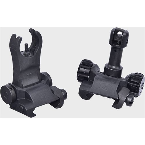 LMT:s FLIP-UP BATTLE SIGHTS är en hållbar backup-lösning för 5.56mm och 7.62mm, med enkel justering för vind och lågt profil för smidig användning.