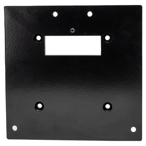 Flush mount quick change system base plate ger en platt arbetsyta och möjliggör snabba byten av verktyg utan verktyg på mindre än 30 sekunder.