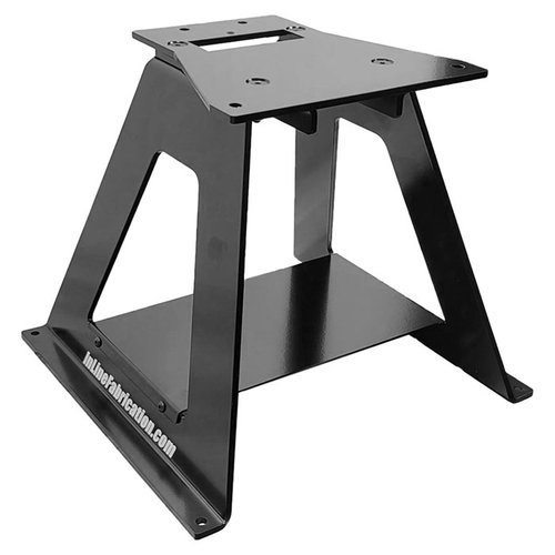 Höjer din omladdningspress för bättre ergonomi, med robust 3/16" stål, praktisk förvaringsbricka och vacker svart pulverlack. Passar de flesta pressar.